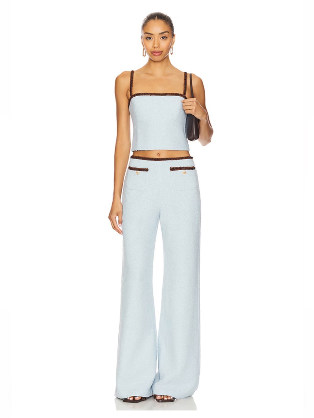 Amanda Uprichard Crop Top & Pant Set